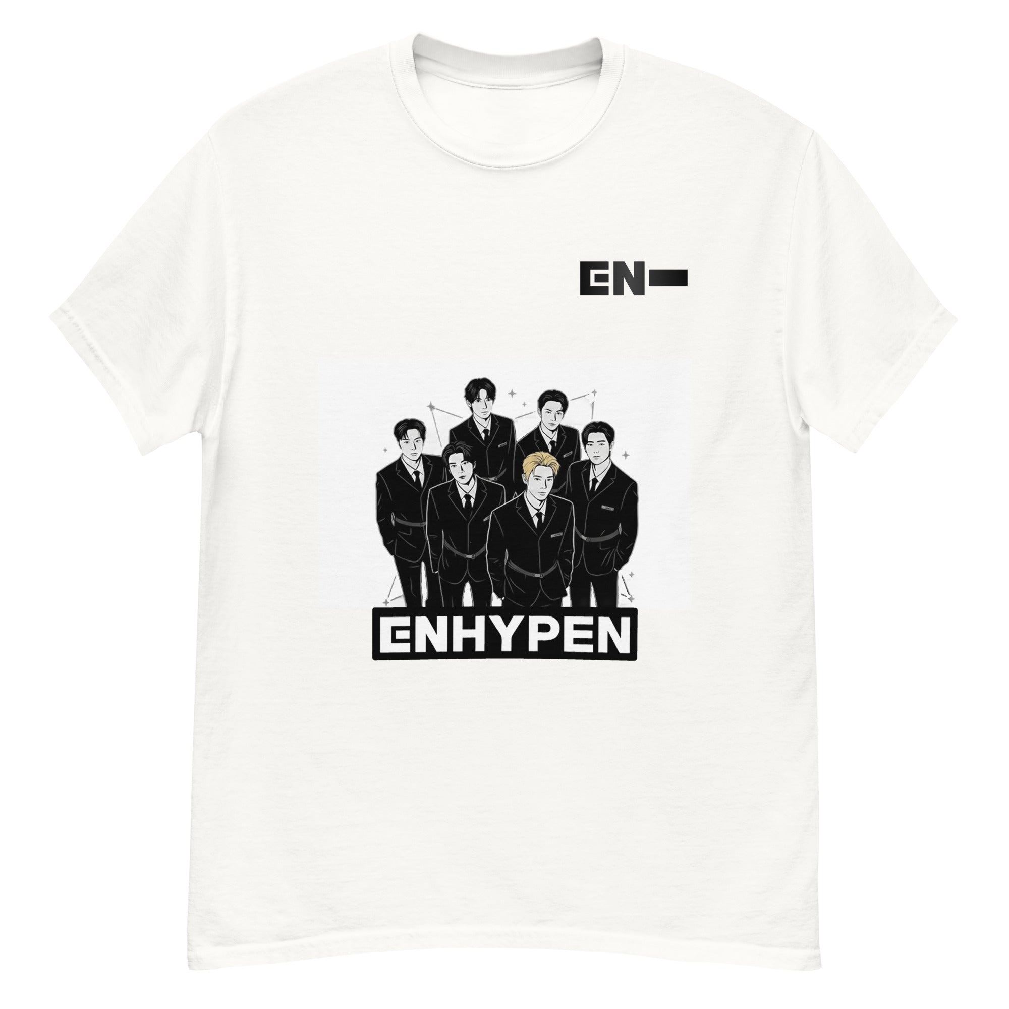 Camiseta ENHYPEN diseño manga, detalle del diseño